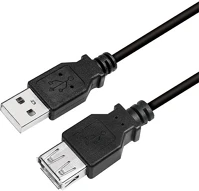 Logilink CU0012B Usb-a 2.0 -> usb-a 2.0 m/f adatkábel hosszabbító 5m fekete kép