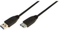 Logilink CU0043 Usb 3.0 hosszabbító kábel type a>typea, fekete 3m kép
