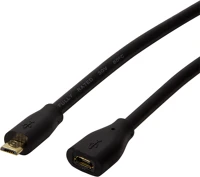Logilink CU0125 Micro usb (apa - anya) kábel 5m - fekete kép