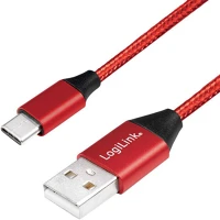 Logilink CU0147 Usb kábel 0,3 m usb 2.0 usb a usb c vörös kép