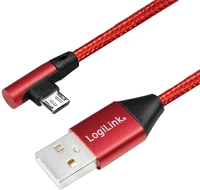 Logilink CU0149 Usb kábel 0,3 m usb 2.0 usb a micro-usb b vörös kép