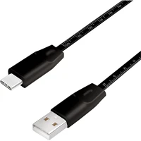 Logilink CU0157 Usb-c -> usb-a 2.0 m/m adatkábel 1m fekete metrikus festéssel kép