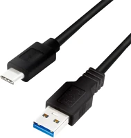 Logilink CU0171 - usb 3.2 gen1x1 cable, usb-a male to usb-c male, black, 3m