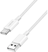 Logilink CU0320 Usb 2.0 type-c kábel, c/m - a/m, 480 mbps, 60w, nejlon, fehér, 0,5 m kép