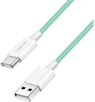 Logilink CU0328 Usb 2.0 type-c kábel, c/m - a/m, 480 mbps, 60w, nejlon, zöld, 1,5 m kép