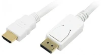Logilink CV0055 2m, hdmi-dp displayport fehér kép
