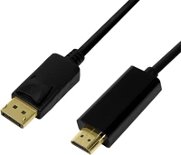 Logilink CV0126 - displayport kábel, dp 1.2 to hdmi 1.4, black, 1m kép