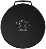 Logilink EVB0100 Védőtáska ev töltőkábelhez, kerek, nylon, fekete kép
