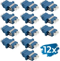 Logilink FA02LC7 Száloptikai adapter lc duplex, 12 darabos, peremes, kék (os2) kép
