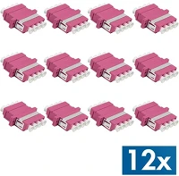 Logilink FA04LC7 Száloptikai adapter lc quad, 12 darabos, peremes, lila kép