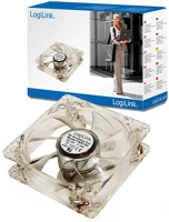 Logilink FAN102 8cm cooler acryl with blue led kép