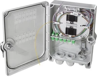Logilink FB124LC Ftth elosztódoboz 24x lc/apc, teljesen feltöltve, ip55 fali csatlakozódoboz szürke kép
