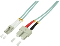 Logilink FP3LS00 Lc/upc duplex -> sc/upc duplex m/m adatkábel 0.5m türkiz om3, 50/125µm kép
