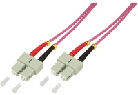 Logilink FP4SC20 Sc/upc duplex -> sc/upc duplex m/m adatkábel 20m rózsaszín om4, 50/125µ kép