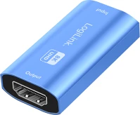 Logilink HD0064 Hdmi repeater, 20m, 8k/60hz, hdcp 2.3, alu, kék kép