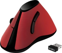 Logilink ID0159 - ergonomic vertical mouse, wireless 2.4 ghz, red kép