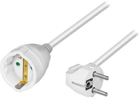 Logilink LPS105 Tápkábel hosszabbító, cee7/7 (90 ) - cee 7/3, fehér, 2 m kép