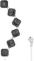Logilink LPS276U Aljzat 4-es, 4x cee 7/3 + 2x usb-a, rugalmas, 1,5 m kép