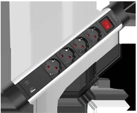 Logilink LPS278U Aljzat 4 utas + kapcsoló, 4x cee 7/3, 1x usb-a, 1x usb-c kép