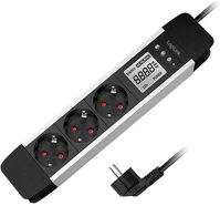 Logilink LPS285 3 utas aljzatcsík, lcd kijelző, valós idejű energiafogyasztás/co2 kép