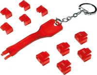 Logilink MP0042 Rj45 porvédő - piros (10db) kép