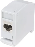 Logilink MP0056 RJ45 CAT6A S/FTP -> RJ45 CAT6A S/FTP F/F keystone szerelődoboz fehér DIN kép