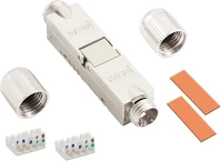 Logilink MP0073 Helyszíni összeszerelés Cat.6A kábelcsatlakozó, árnyékolt, csavaros kép