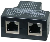 Logilink MP0138 Kábelmegosztó adapter 1x rj45 aljzat 2x rj45 aljzathoz, 1:1 párhuzamos kép