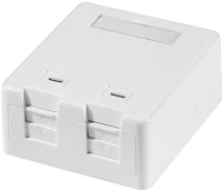 Logilink NK4080 Felületre szerelhető doboz 2 keystone aljzathoz, rugós redőnnyel kép