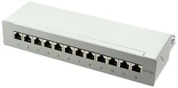 Logilink NP0019 LOGILINK- patch panel kat. 6A, 12-portos, árnyékolt STP, szürke kép