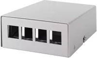 Logilink NP0092 Konszolidációs pontdoboz 4-port, asztali/fali/sínre szerelheto, szürke kép
