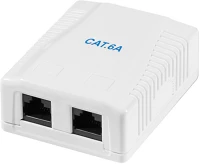 Logilink NP0101 Cat.6a felületre szerelhető doboz 2 x rj45, árnyékolatlan kép