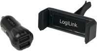 Logilink PA0133 Car charger set 10w telefon autós töltő adapter + tartó kép