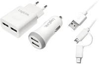 Logilink PA0137 Charger set car & ac 10w univerzális hálózati/autós töltő adapter