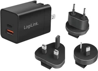 Logilink PA0301 Usb utazási töltő, gan, 2 port, usb-af és usb-cf, 30 w, pd-vel kép