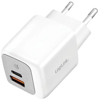 Logilink PA0320SB Kettős usb töltőkészlet (20 db), 1x usb-c (pd), 1x usb-a, 20 w, fehér kép
