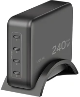 Logilink PA0353 Usb-c 240 w gan töltő, 4x usb-c pd 3.1, 240 w, okos, fekete kép