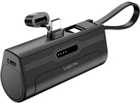 Logilink PA0366 kompakt külső akkumulátor 4500 mah, beépített usb-c kábellel és kép