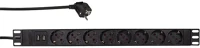 Logilink PDU8C02 19" pdu 8db villásdugó cee 7/3 (eu) rack elosztó 2m fekete