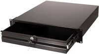 Logilink SF163B 19" drawer for 19 inch racks, 2u, lockable, black