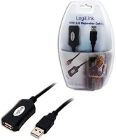 Logilink UA0001A Logilink USB 2.0-ás hoszabbító kábel, fekete 5M kép