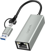 Logilink UA0238B 1gb/s usb-a / usb-c rj45 hálózati adapter kép