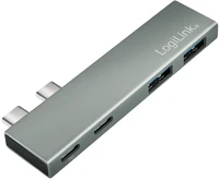Logilink UA0399 Usb 3.2 gen2x2 hub, 4 portos, pd, macbookhoz és ipadhez, ezüst kép