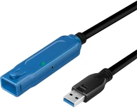 Logilink UA0401 Usb 3.2 gen1 kábel, usb-a/m-usb-a/f, erősítő, fekete/kék, 30 m kép