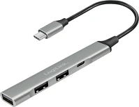 Logilink UA0416 Usb 3.2 gen 1, 4 portos usb-c hub, vékony kialakítás, alumínium ház kép