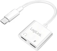 Logilink UA0433 Usb-c adapter pd töltőporttal, 2x usb-c, max. 60 w, fehér kép