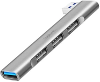 Logilink UA0436 Ultravékony, 4 portos usb-a hub, 18 w, 1x usb-a/f, 3x usb-a/f, alumínium kép