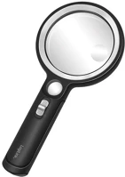 Logilink WZ0075 Nagyító 5x, 13x és 20x nagyítással, led világítással fekete kép
