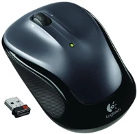 Logitech 910-002142 egér - m325 (vezeték nélküli, optikai, notebook, 1000 dpi, sötét kép