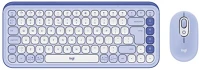 Logitech 920-013078 pop icon combo us vezeték nélküli lila/piszkosfehér billentyűzet és kép
